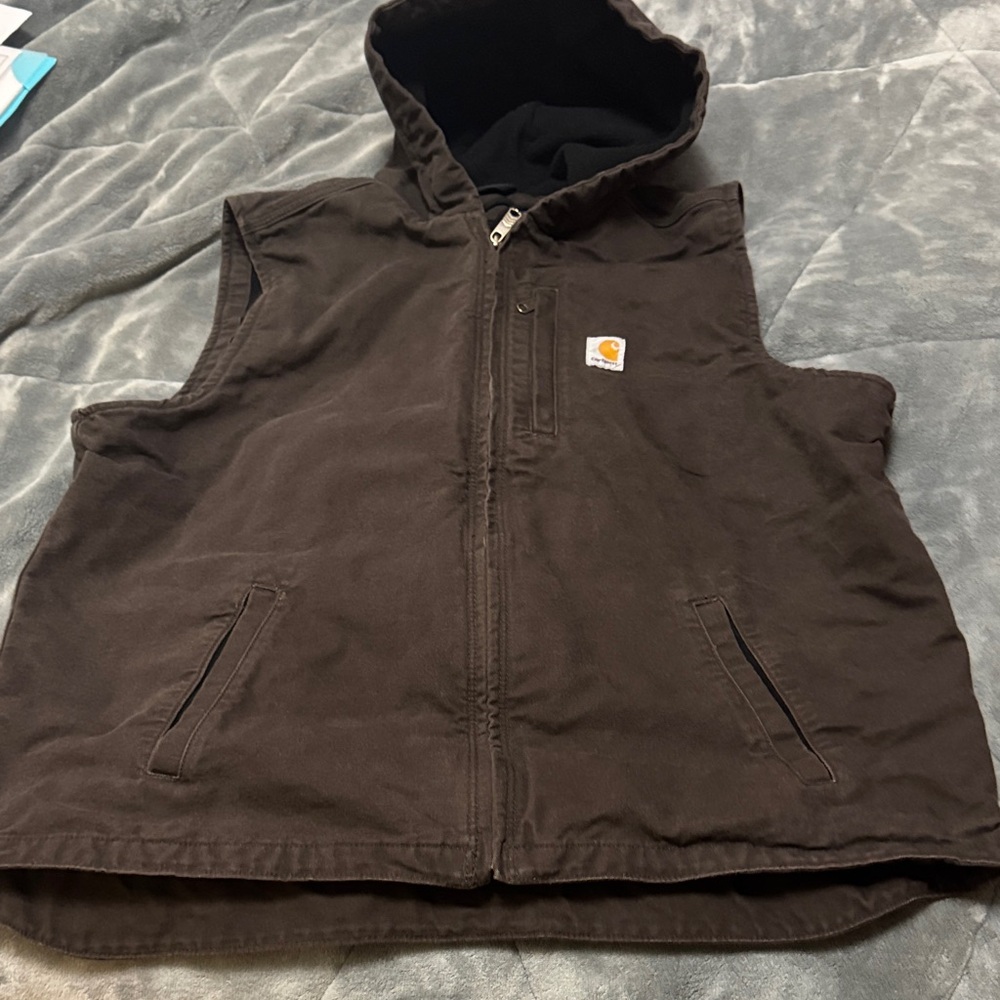 Carhartt Dark Brown Hooded Vest